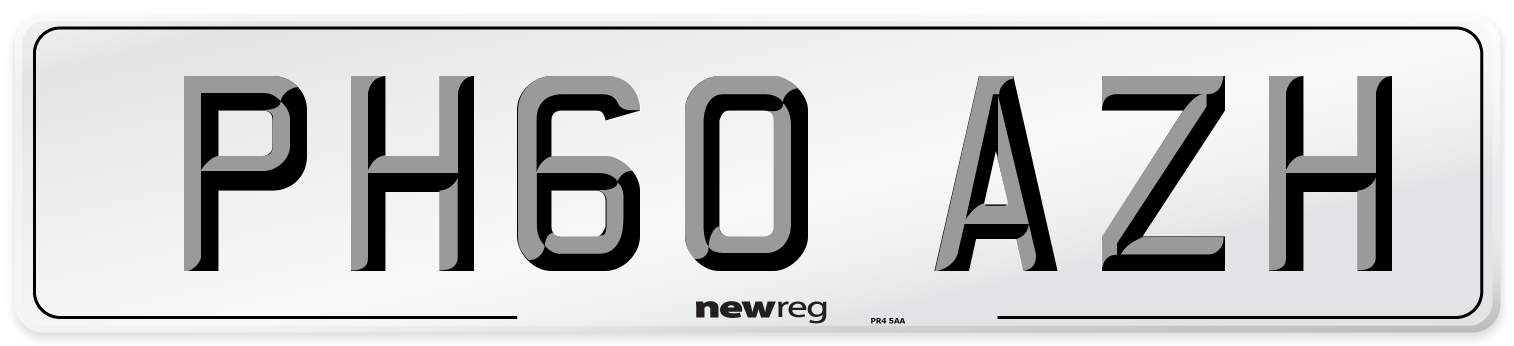 PH60 AZH Number Plate from New Reg